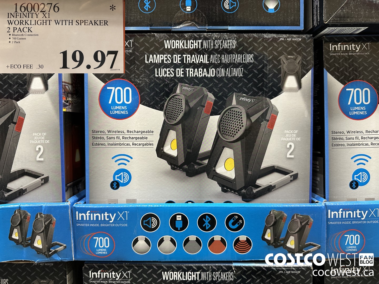1600276 INFINITY X1 WORKLIGHT WITH SPEAKER 2 PACK $19.97