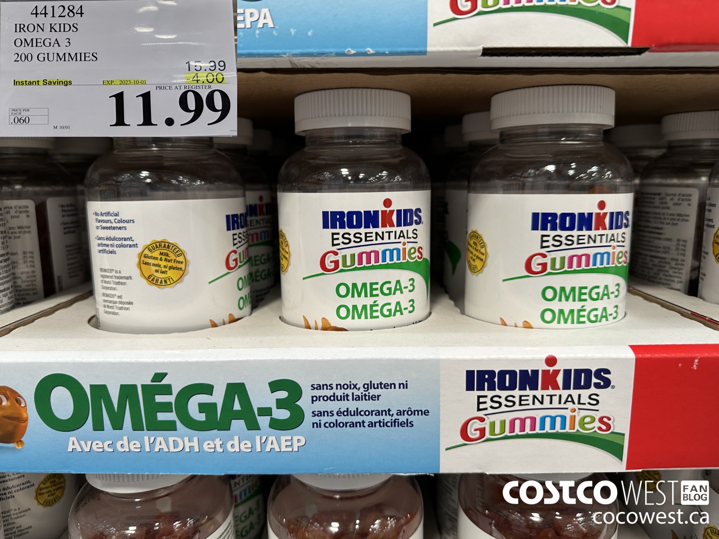 441284 IRON KIDS OMEGA 3 200 GUMMIES ($4.00 INSTANT SAVINGS EXPIRES ON 2023-10-01) $11.99