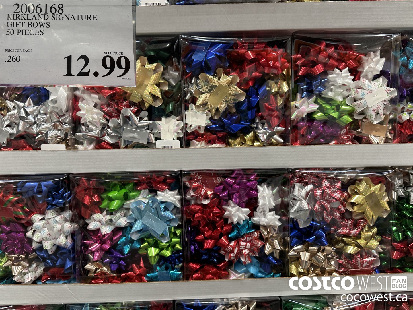2006168 KIRKLAND SIGNATURE GIFT BOWS 50 PIECES $12.99