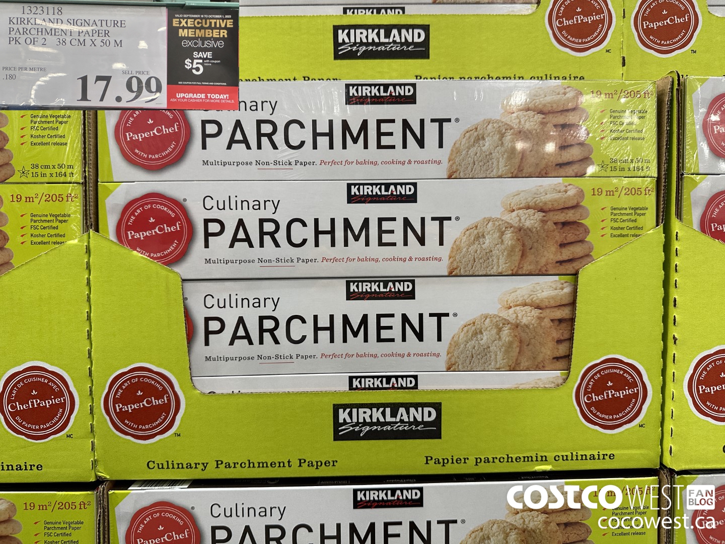 1323118 KIRKLAND SIGNATURE PARCHMENT PAPER PK OF 2 38cm X 50m ($5.00 INSTANT SAVINGS EXPIRES ON 2023-10-01) $12.99