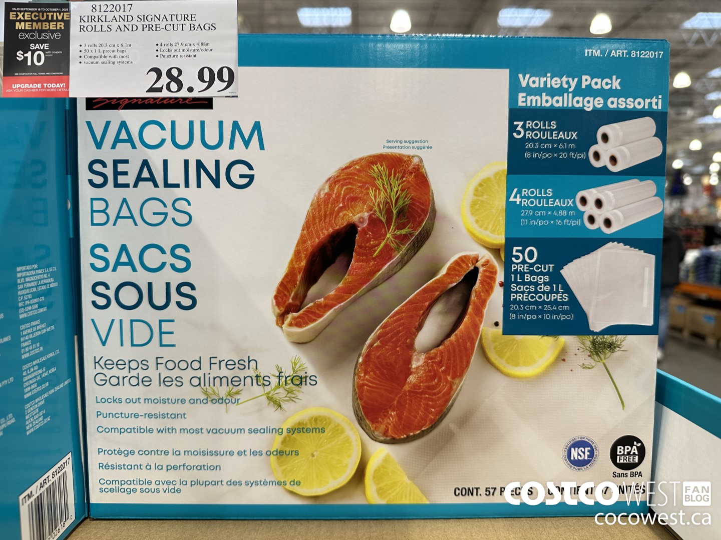 8122017 KIRKLAND SIGNATURE ROLLS AND PRE-CUT BAGS  ($10.00 INSTANT SAVINGS EXPIRES ON 2023-10-01) $18.99