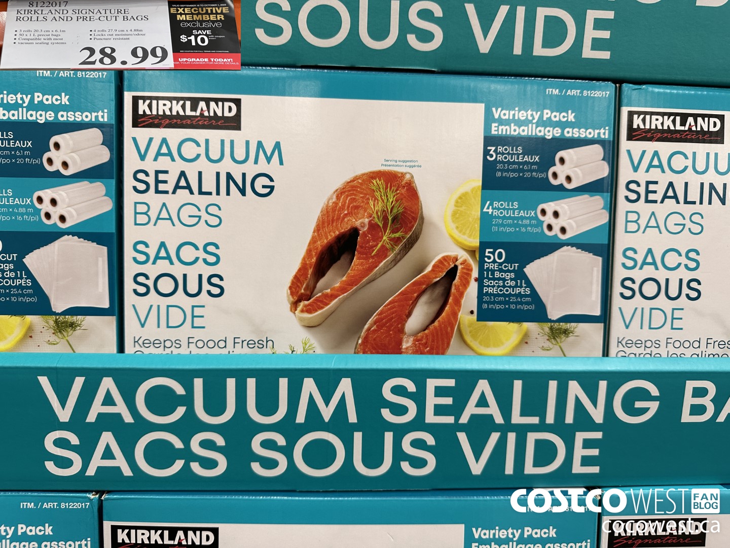 8122017 KIRKLAND SIGNATURE ROLLS AND PRE-CUT BAGS  ($10.00 INSTANT SAVINGS EXPIRES ON 2023-10-01) $18.99