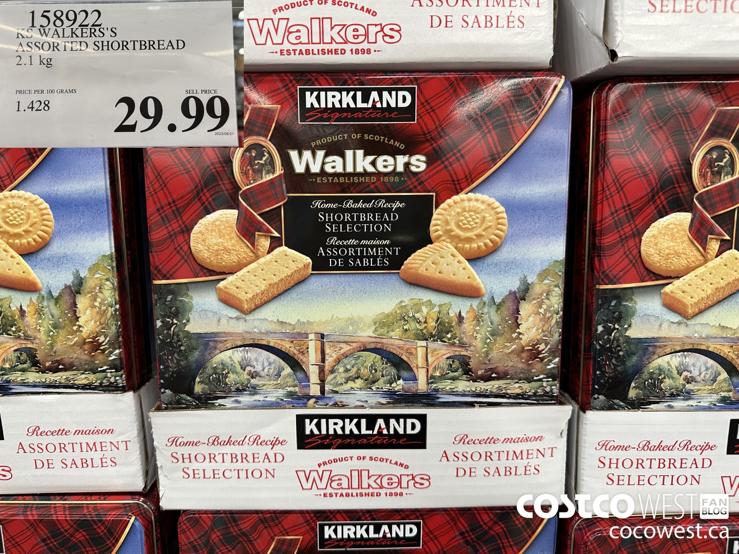 158922 KS WALKERS'S ASSORTED SHORTBREAD 2.1 KG $29.99