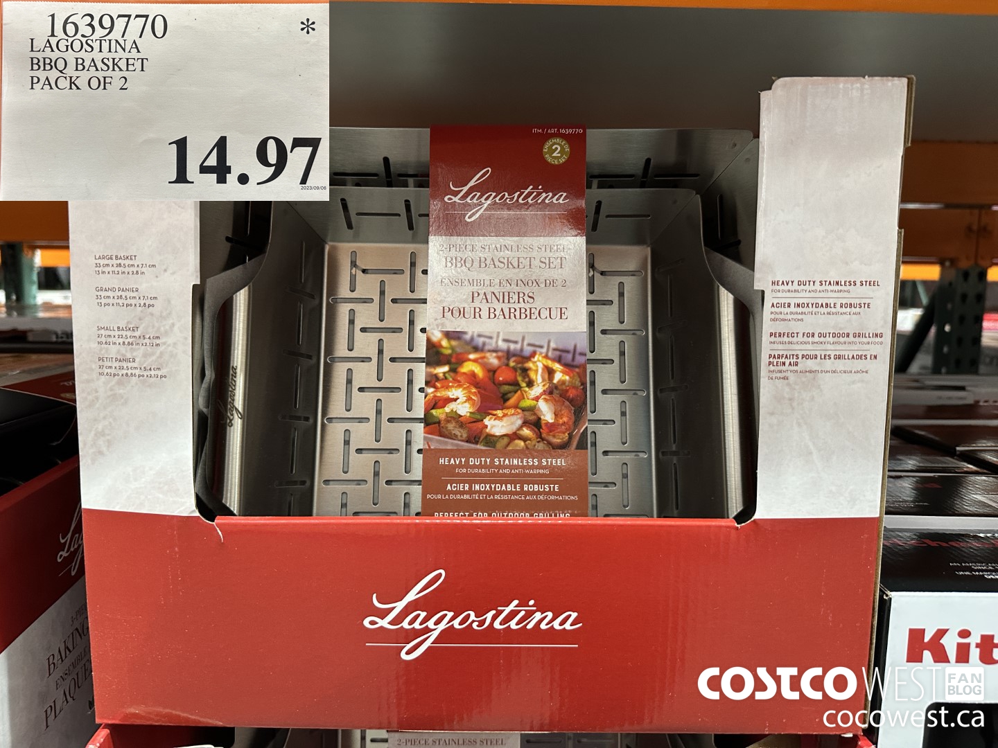 1639770 LAGOSTINA BBQ BASKET PACK OF 2 $14.97