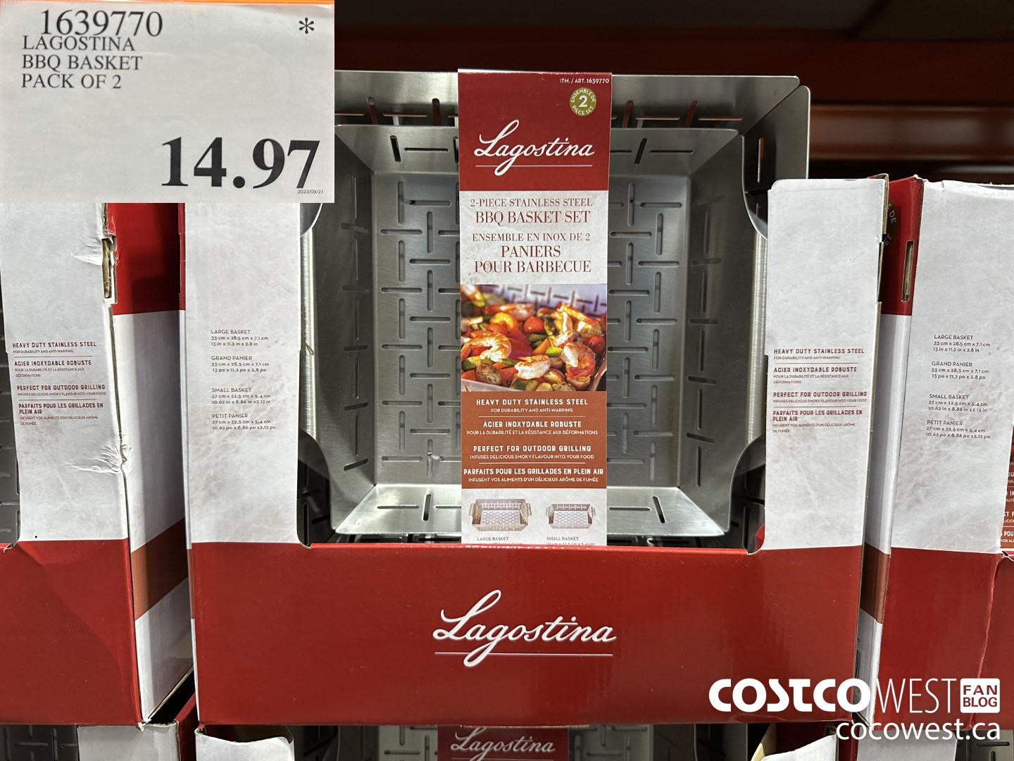 1639770 LAGOSTINA BBQ BASKET PACK OF 2 $14.97