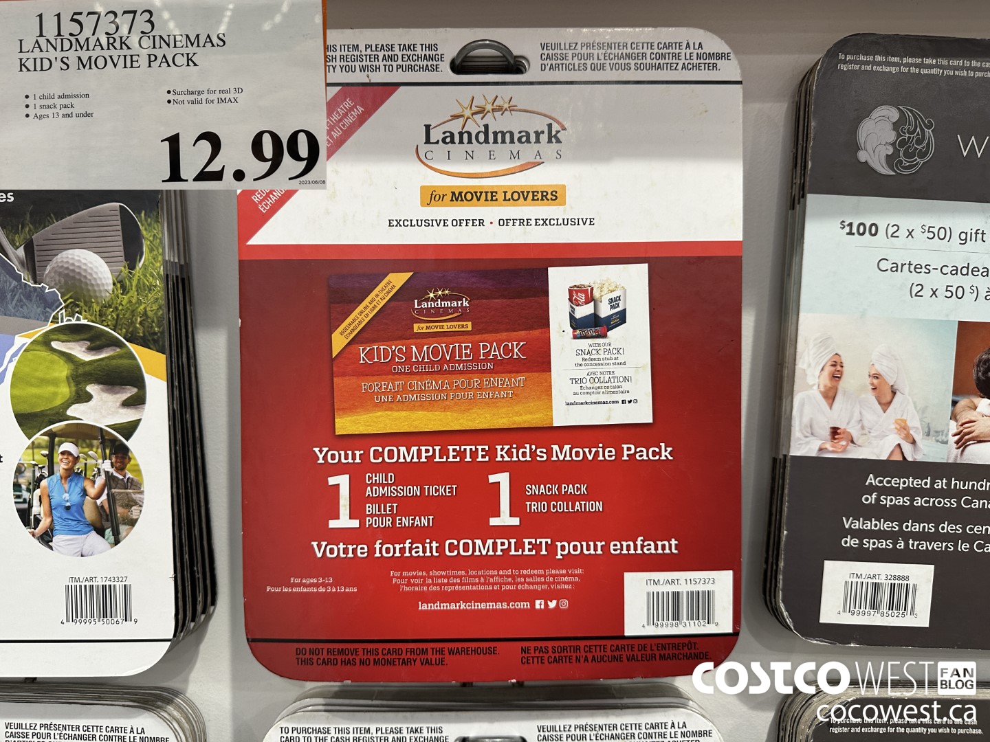 1157373 LANDMARK CINEMAS KID'S MOVIE PACK $12.99