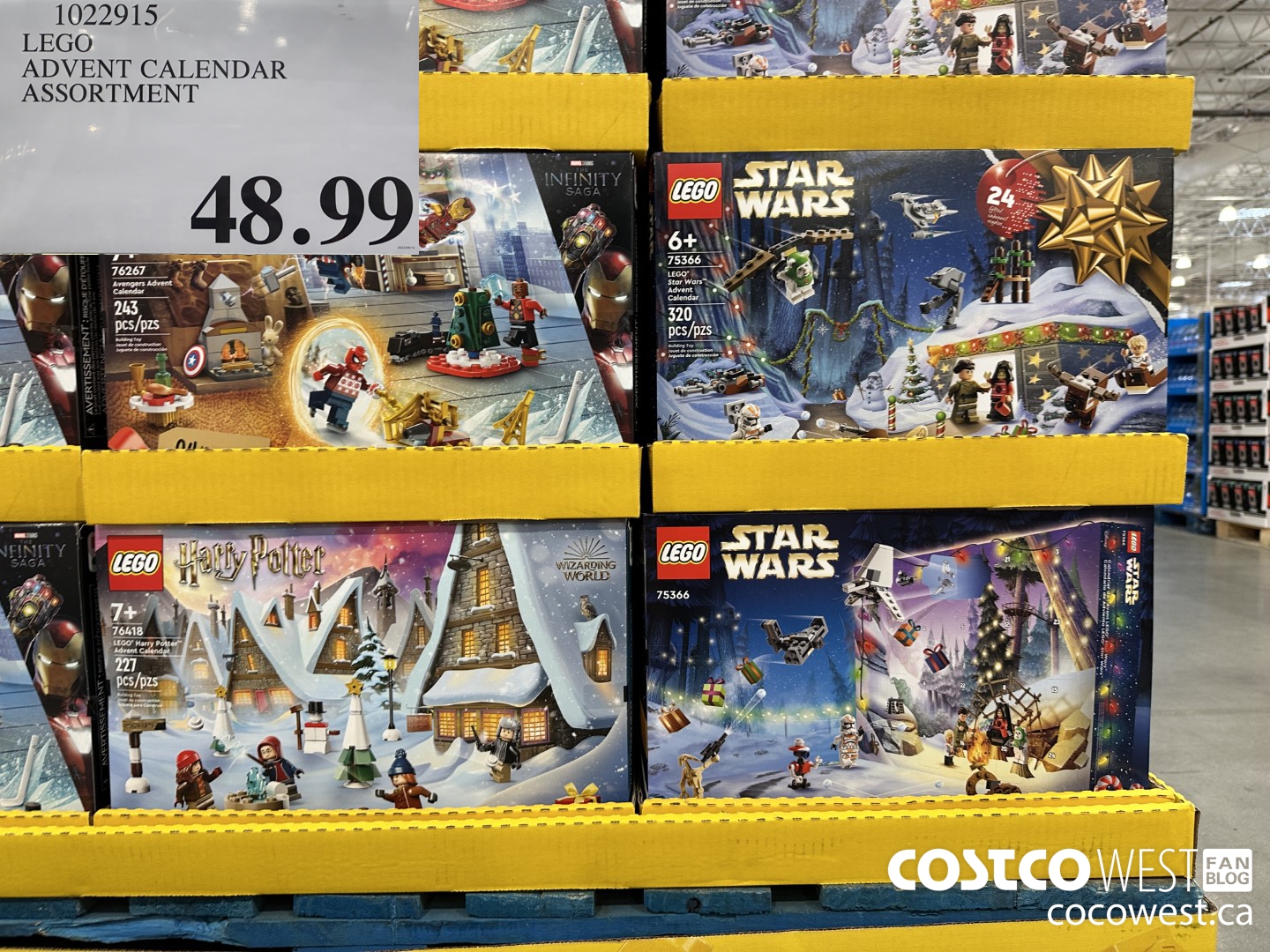1022915 LEGO ADVENT CALENDAR ASSORTMENT $48.99