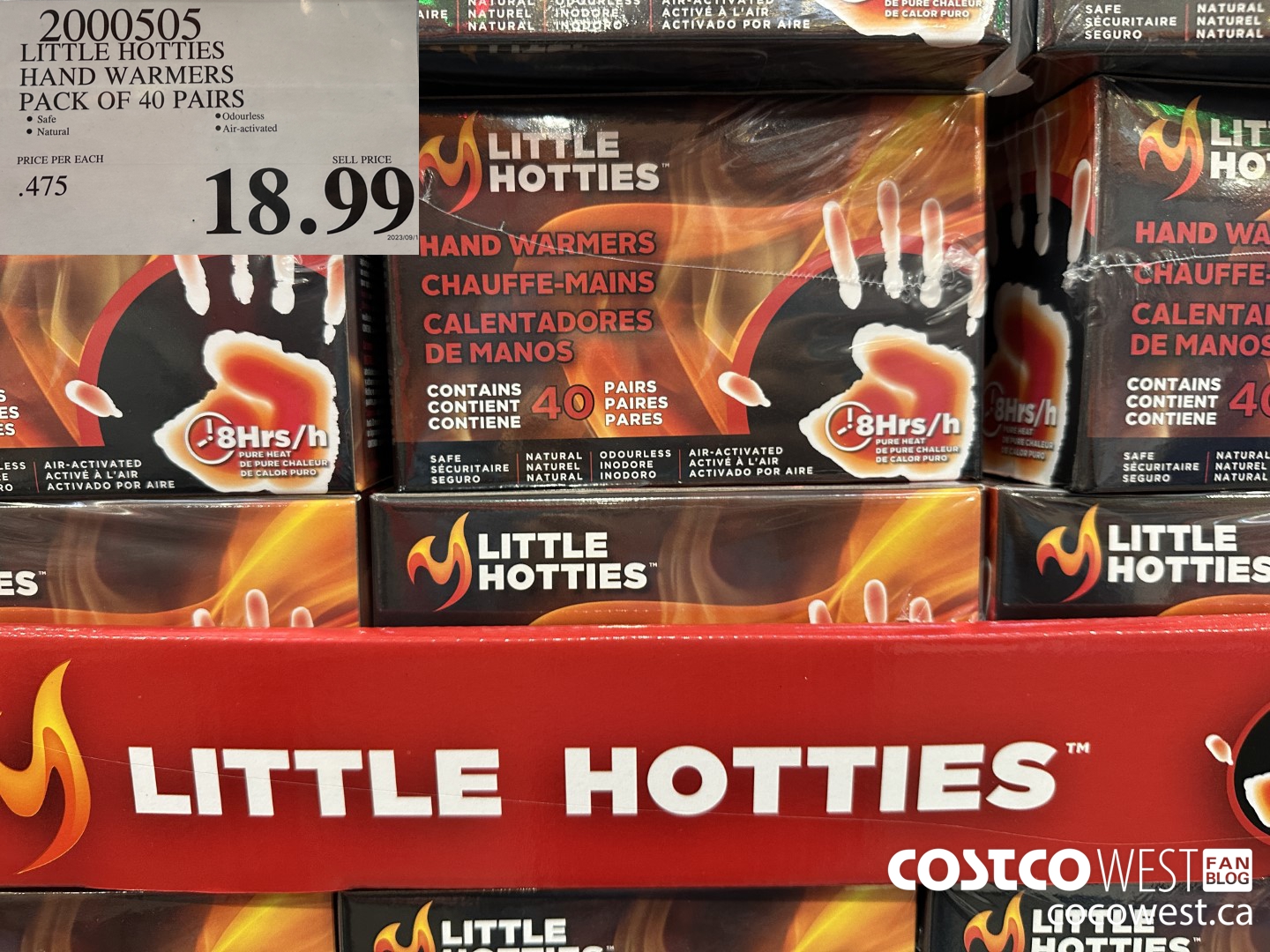 2000505 LITTLE HOTTIES HAND WARMERS PACK OF 40 PAIRS $18.99