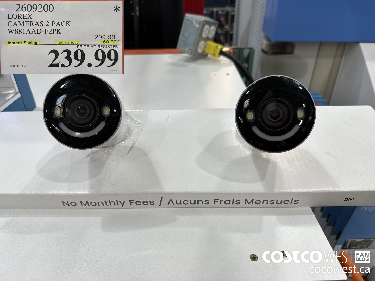 2609200 LOREX CAMERAS 2 PACK W881AAD-F2PK ($60.00 INSTANT SAVINGS EXPIRES ON 2023-09-30) $239.99