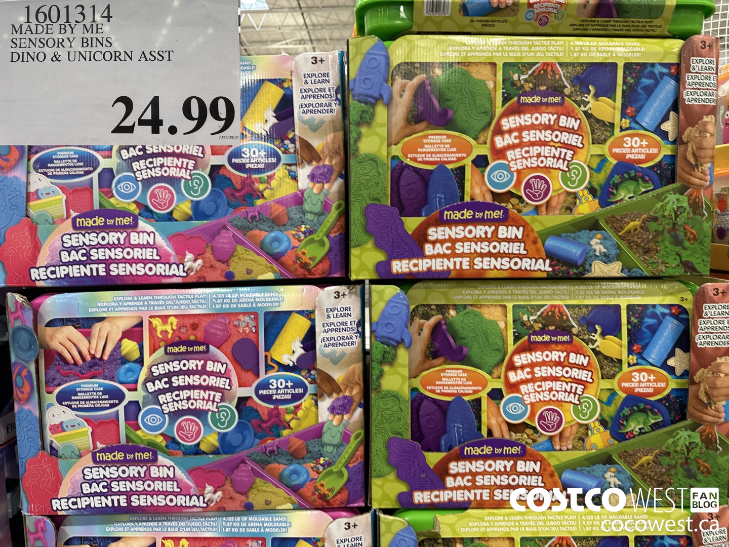 1601314 MADE BY ME SENSORY BINS DINO & UNICORN ASST $24.99