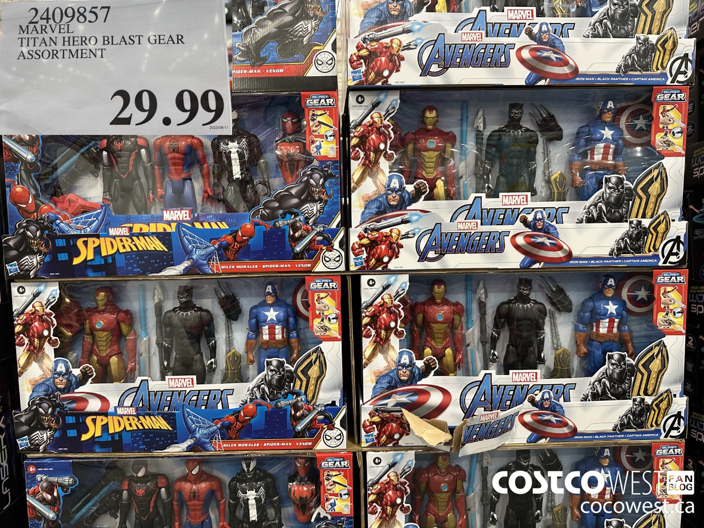 2409857 MARVEL TITAN HERO BLAST GEAR ASSORTMENT $29.99