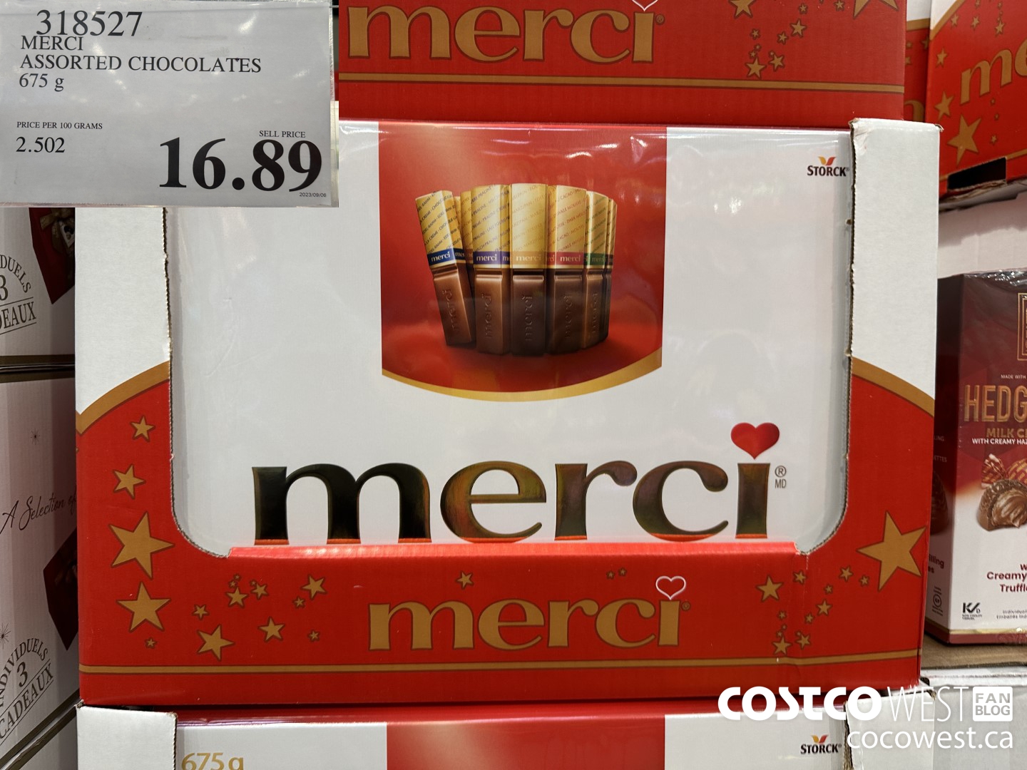 318527 MERCI ASSORTED CHOCOLATES 675 g $16.89
