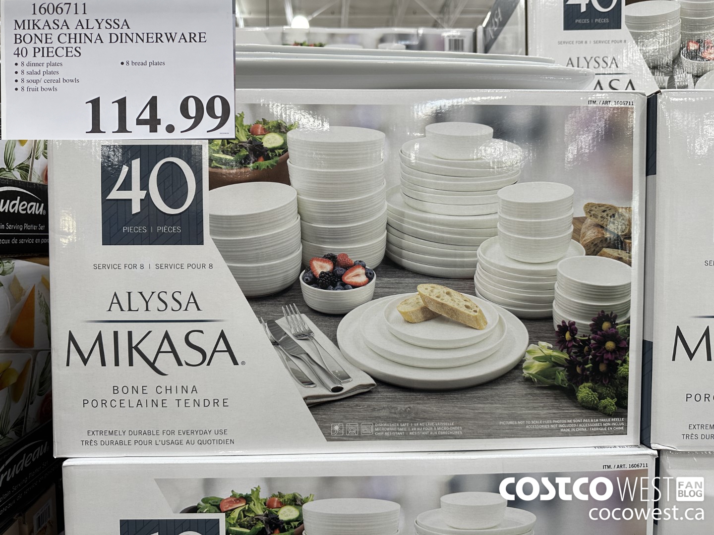 1606711 MIKASA ALYSSA BONE CHINA DINNERWARE 40 PIECES $114.99