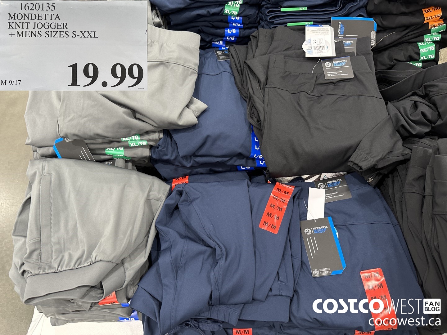 MONDETTA KNIT JOGGER +MENS SIZES S-XXL at Costco 3180 Laird Rd