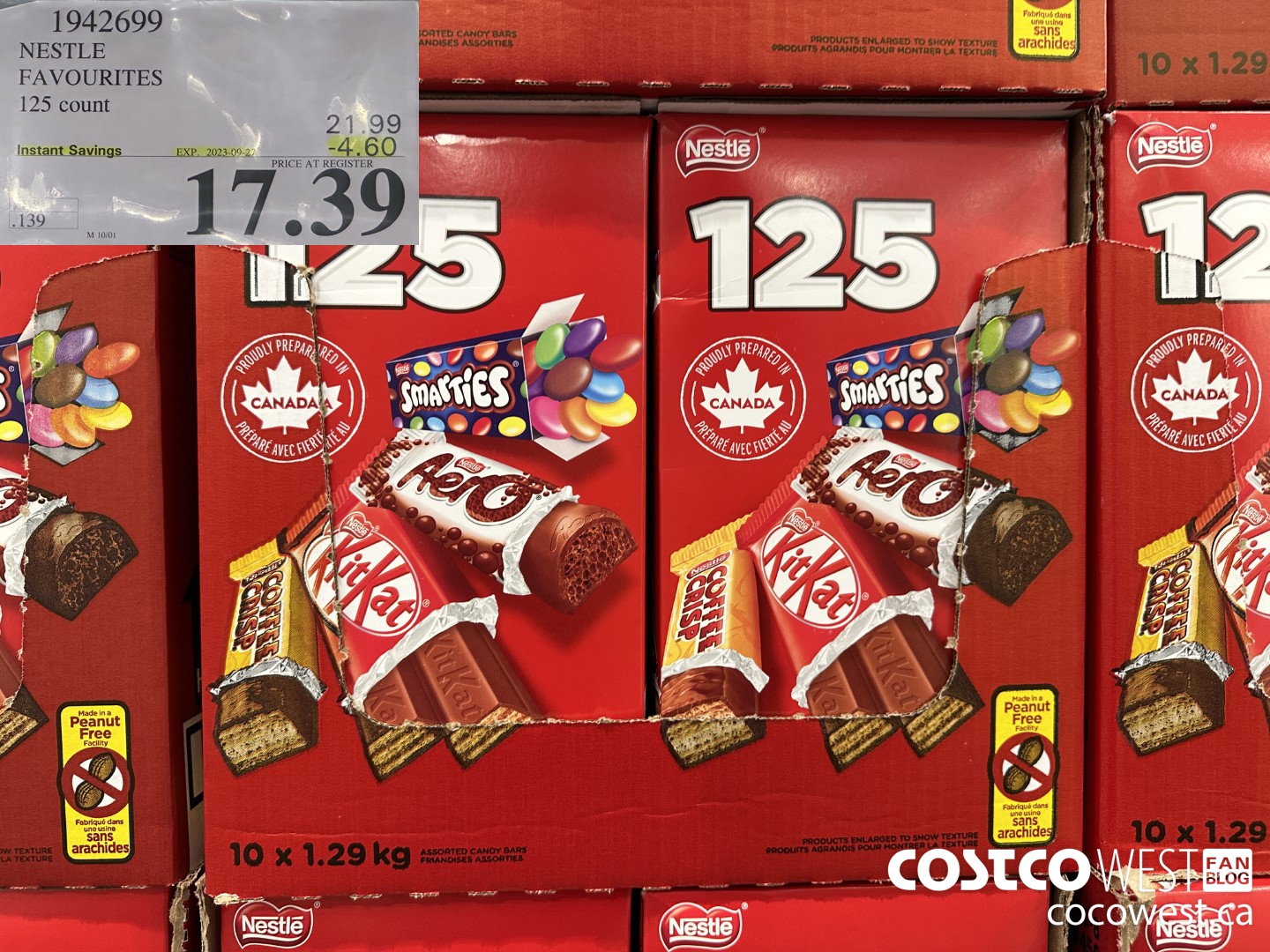 1942699 NESTLE FAVOURITES 125 count ($4.60 INSTANT SAVINGS EXPIRES ON 2023-09-27) $17.39