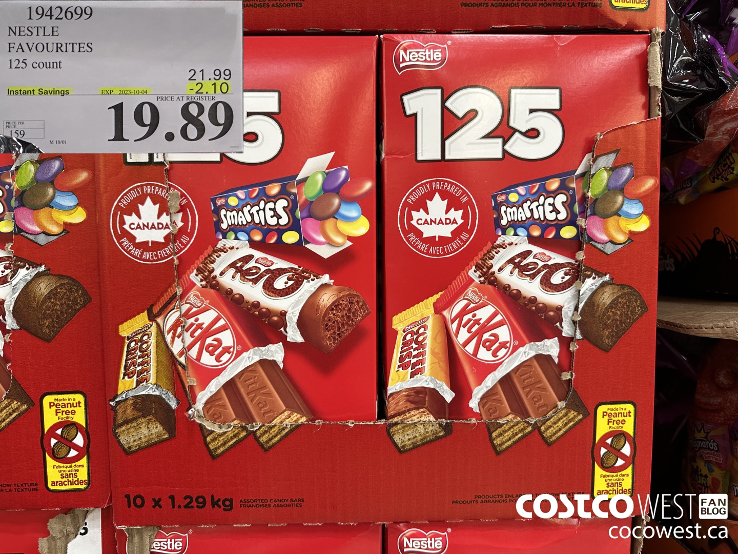 1942699 NESTLE FAVOURITES 125 count ($2.10 INSTANT SAVINGS EXPIRES ON 2023-10-04) $19.89