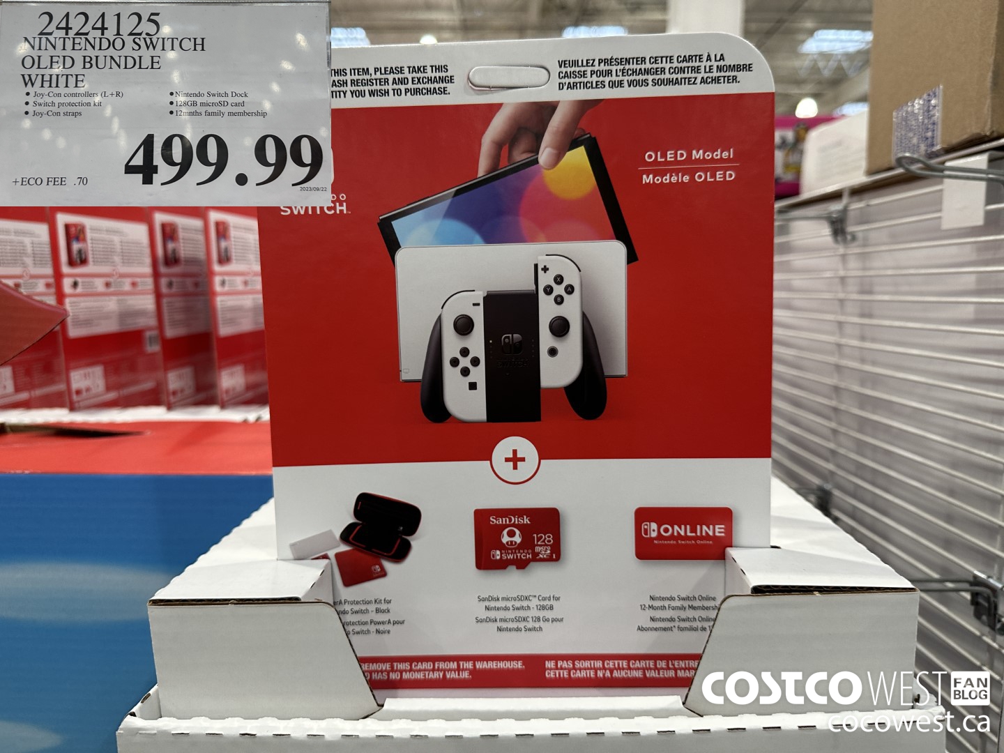 2424125 NINTENDO SWITCH OLED BUNDLE WHITE $499.99