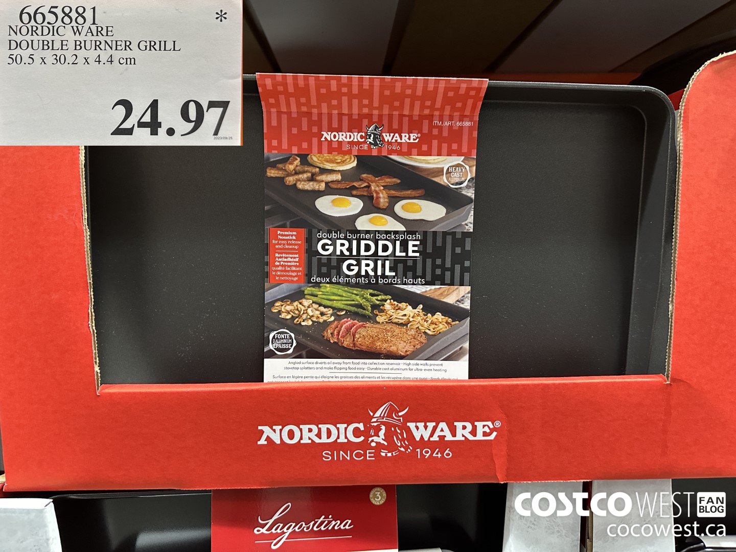 665881 NORDIC WARE DOUBLE BURNER GRILL 50.5 X 30.2 X 4.4 CM $24.97