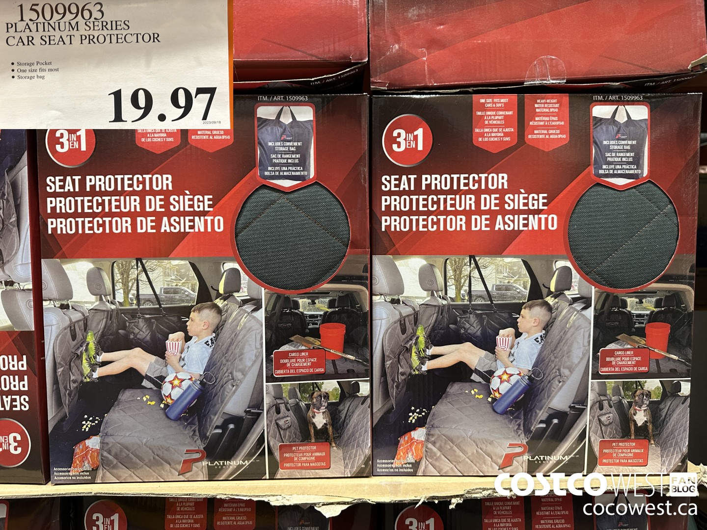 1509963 PLATINUM SERIES CAR SEAT PROTECTOR $19.97