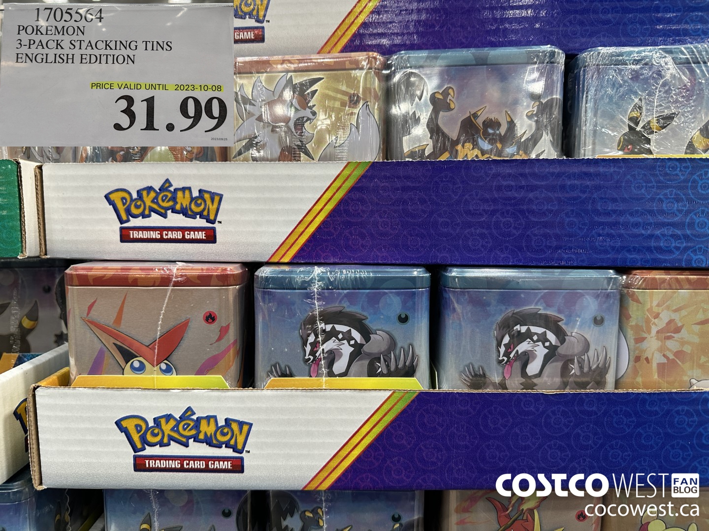 1705564 POKEMON 3-PACK STACKING TINS ENGLISH EDITION (EXPIRES ON 2023-10-08) $31.99