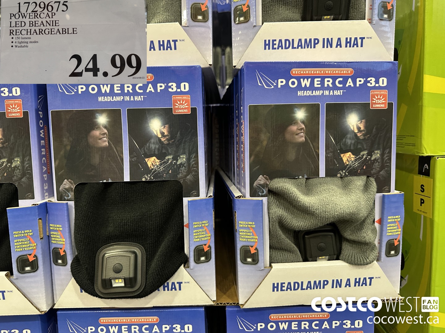 1729675 POWERCAP LED BEANIE RECHARGEABLE $24.99