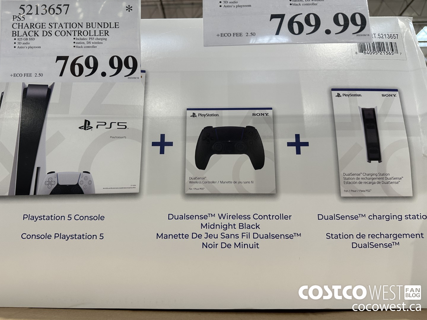 5213657 PS5 CHARGE STATION BUNDLE BLACK DS CONTROLLER $769.99