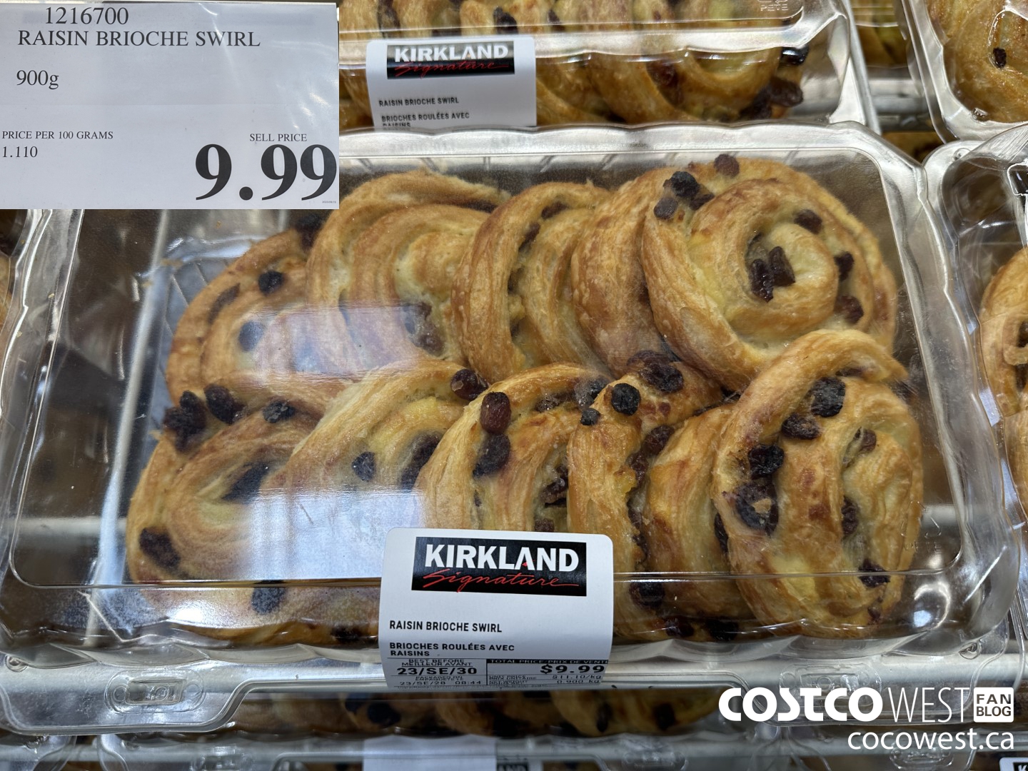 1216700 RAISIN BRIOCHE SWIRL 900G $9.99