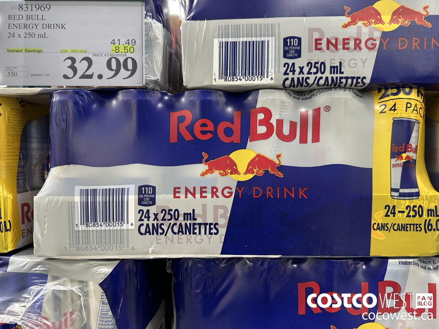831969 RED BULL ENERGY DRINK 24 X 250ML ($8.50 INSTANT SAVINGS EXPIRES ON 2023-10-01) $32.99
