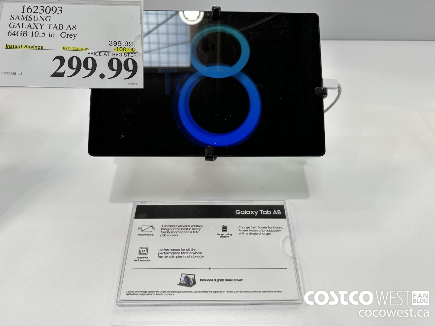 1623093 SAMSUNG GALAXY TAB A8 64GB 10.5 IN GREY ($100.00 INSTANT SAVINGS EXPIRES ON 2023-10-05) $299.99