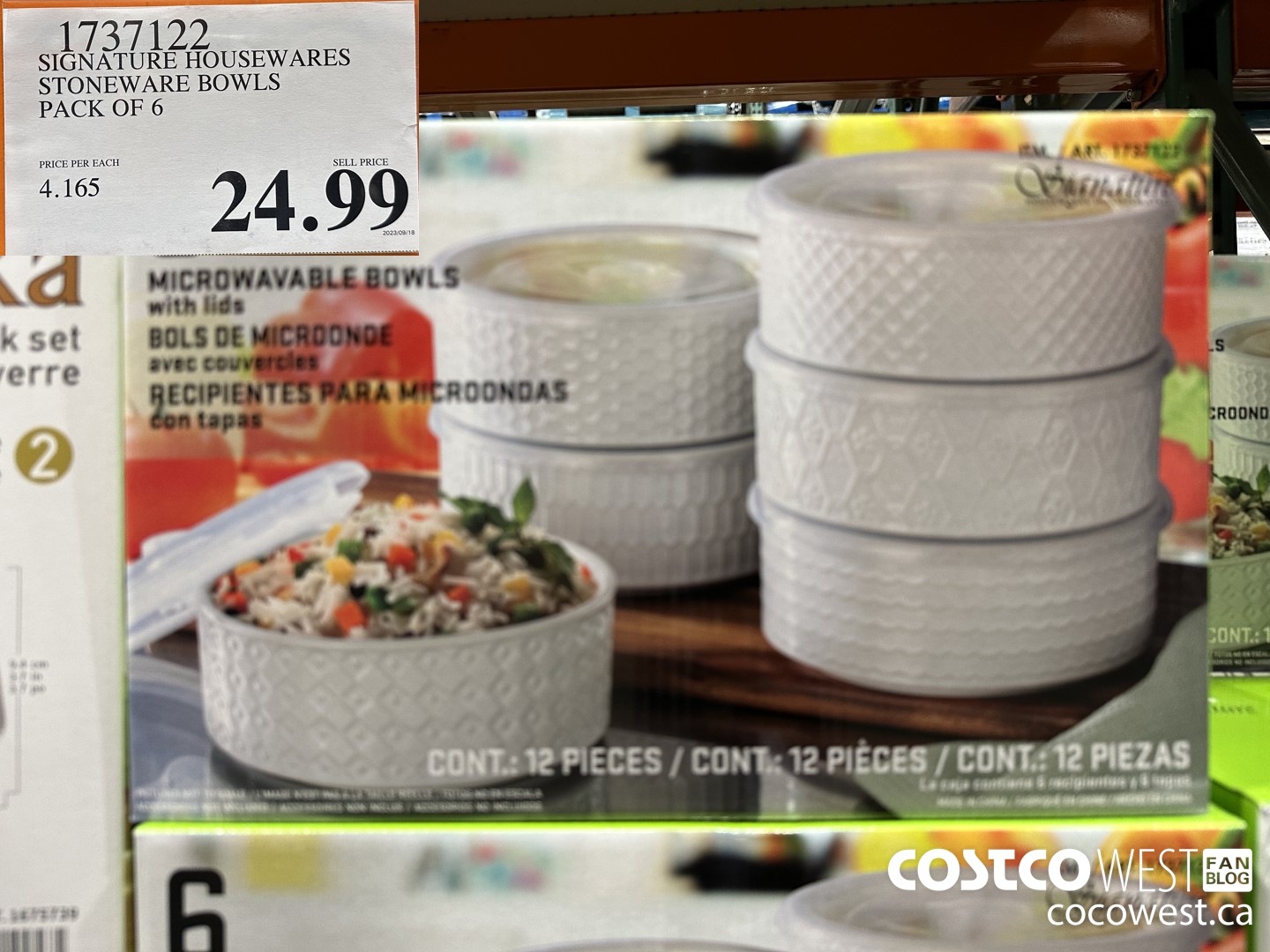 1737122 SIGNATURE HOUSEWARES STONEWARE BOWLS PACK OF 6 $24.99