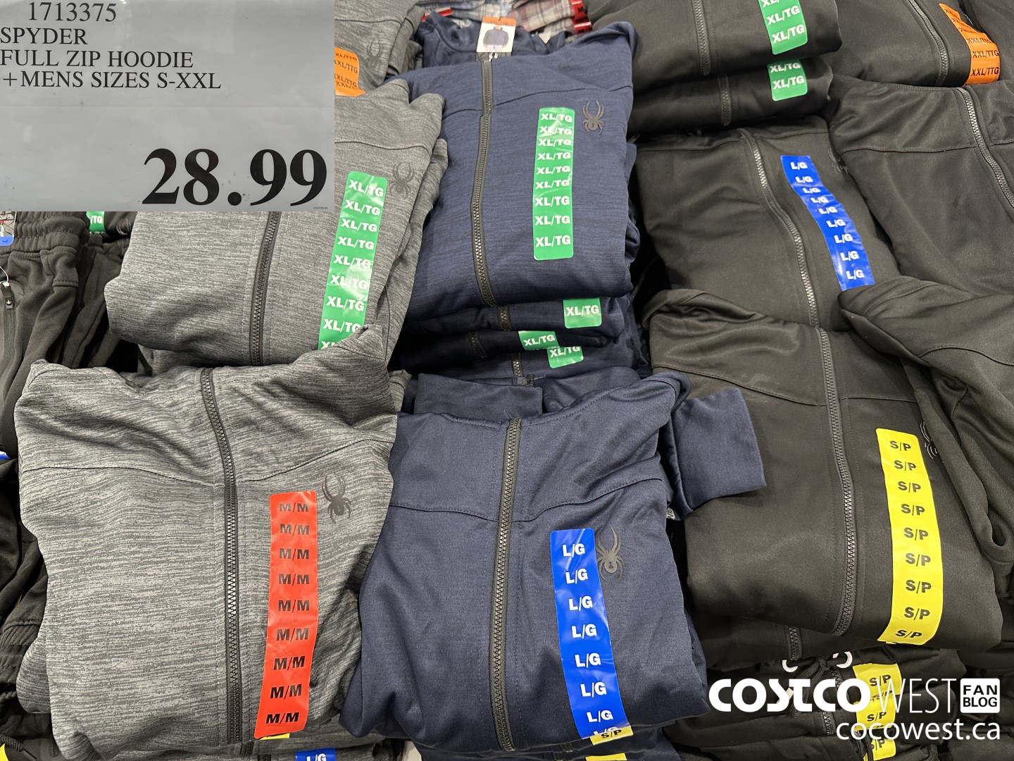 Spyder full zip jacket on sale costco