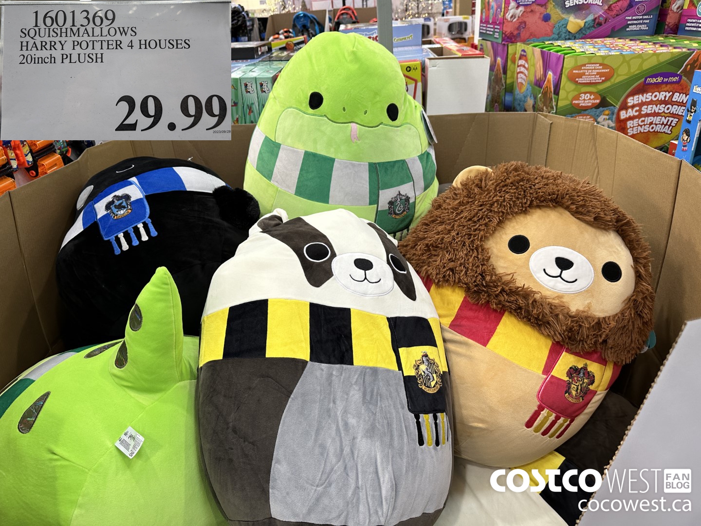 1601369 SQUISHMALLOWS HARRY POTTER 4 HOUSES 20INCH PLUSH $29.99