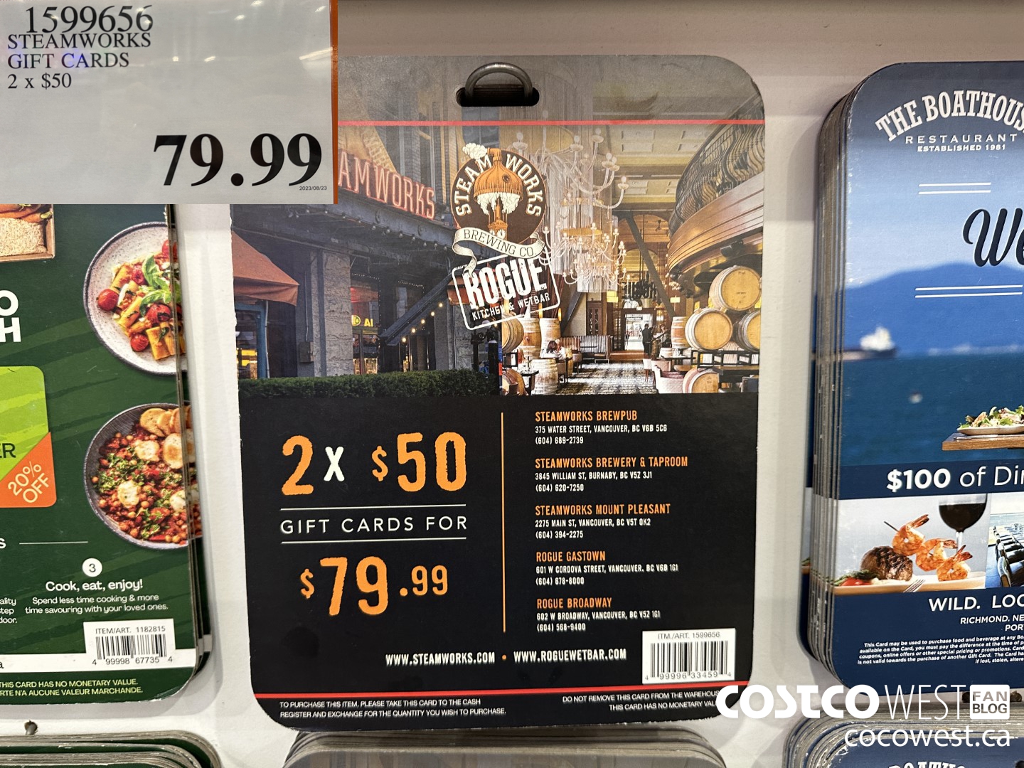 1599656 STEAMWORKS GIFT CARDS 2 x $50  $79.99