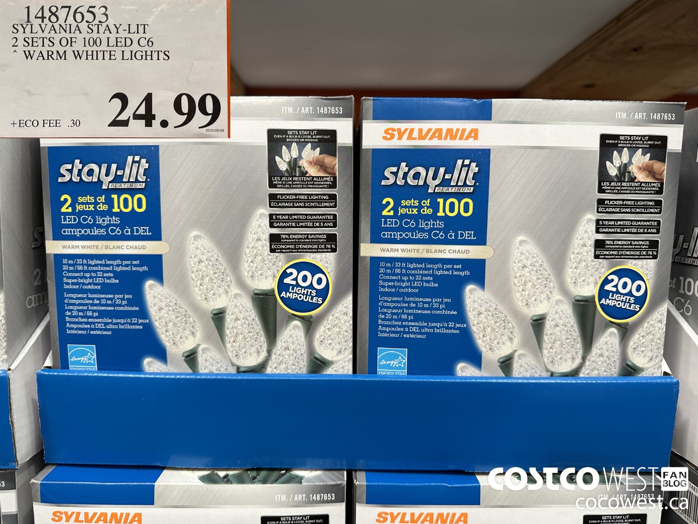 1487653 SYLVANIA STAY-LIT 2 SETS OF 100 LED C6 WARM WHITE LIGHTS $24.99