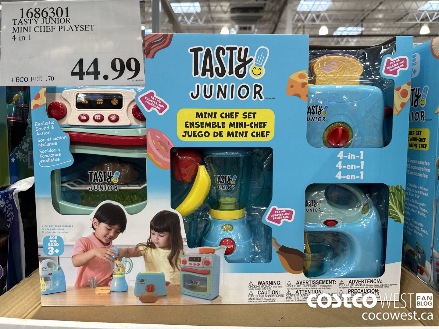 1686301 TASTY JUNIOR MINI CHEF 4 IN 1 PLAYSET $44.99