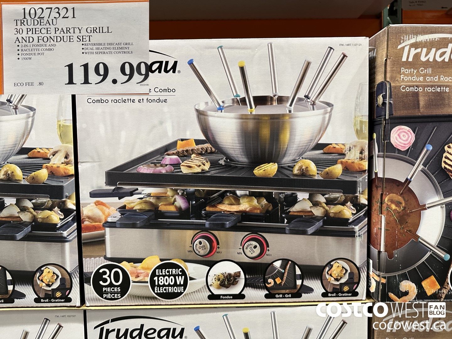 1027321 TRUDEAU 30 PIECE PARTY GRILL AND FONDUE SET $119.99