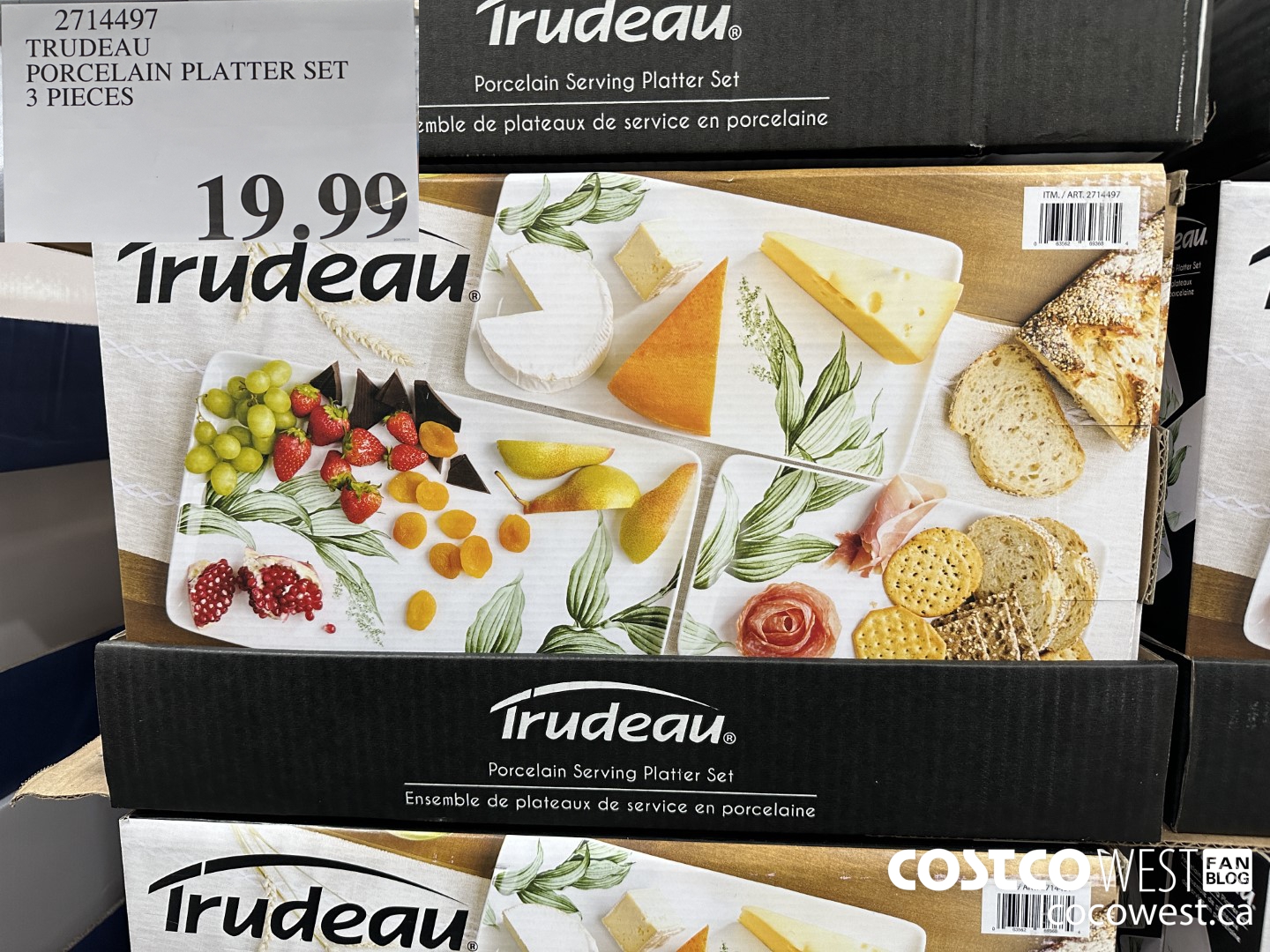 2714497 TRUDEAU PORCELAIN PLATTER SET 3 PIECES $19.99