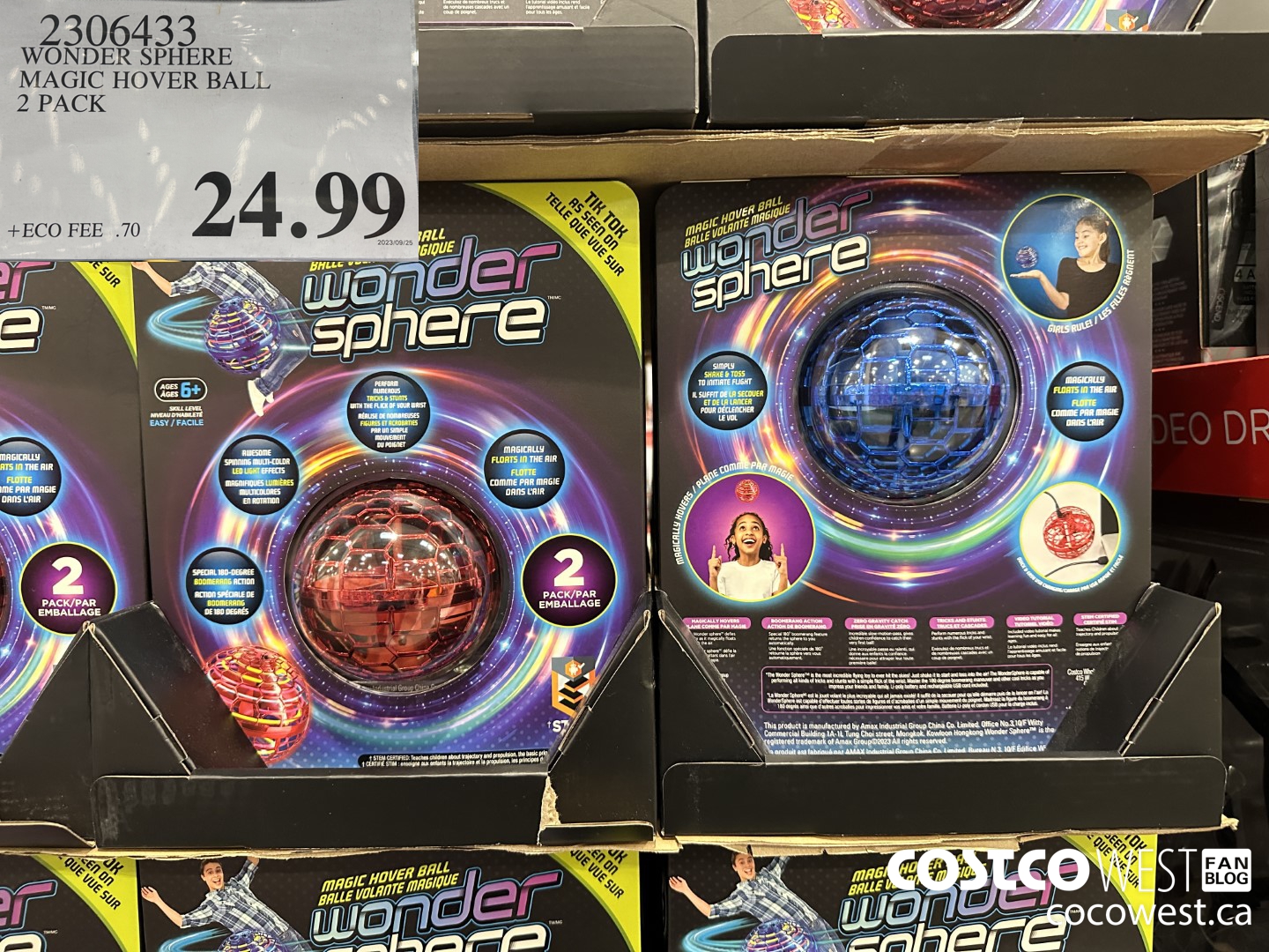2306433 WONDER SPHERE MAGIC HOVER BALL 2 PACK $24.99