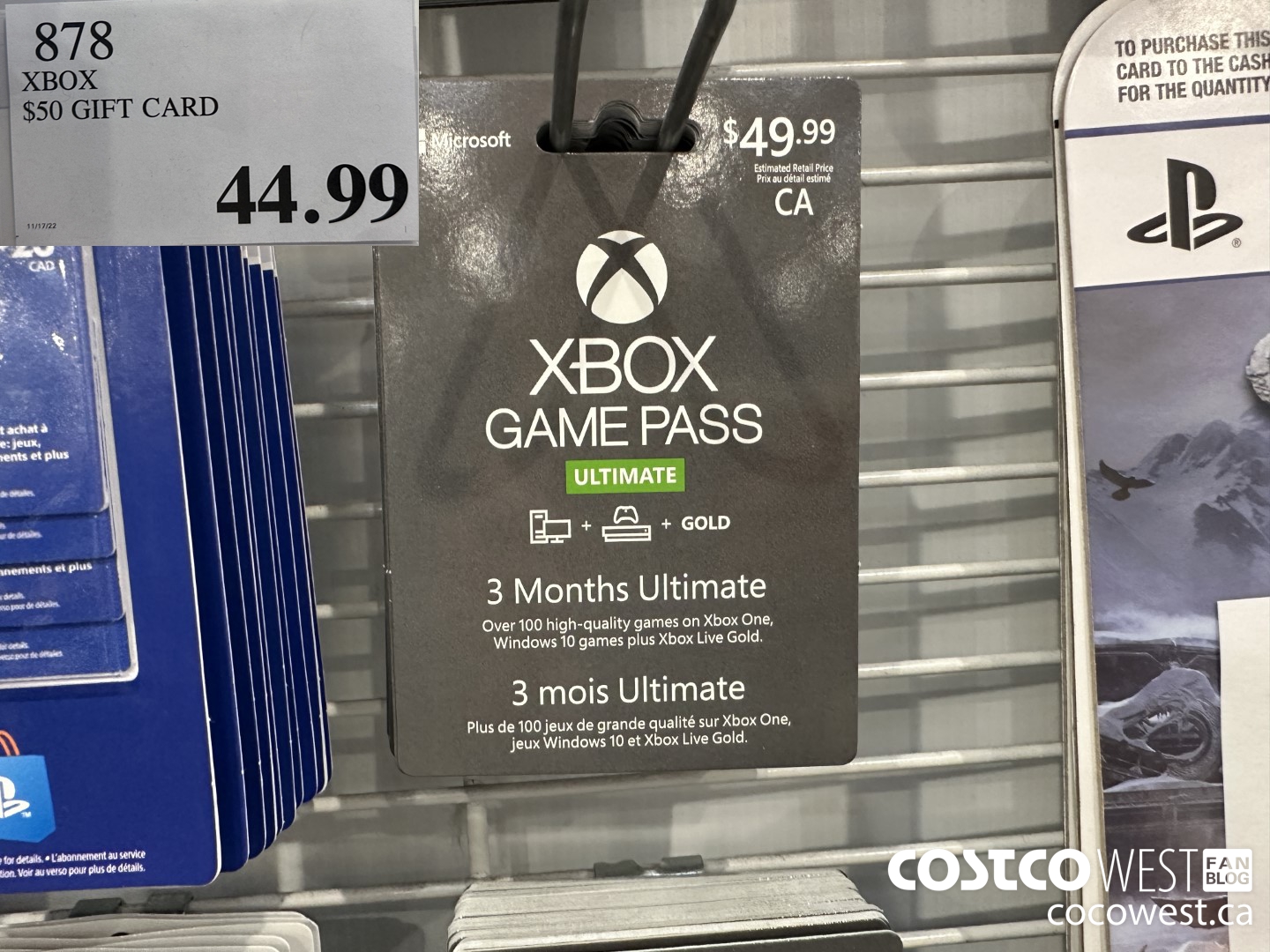 878 XBOX LIVE $50 GIFT CARD $44.99