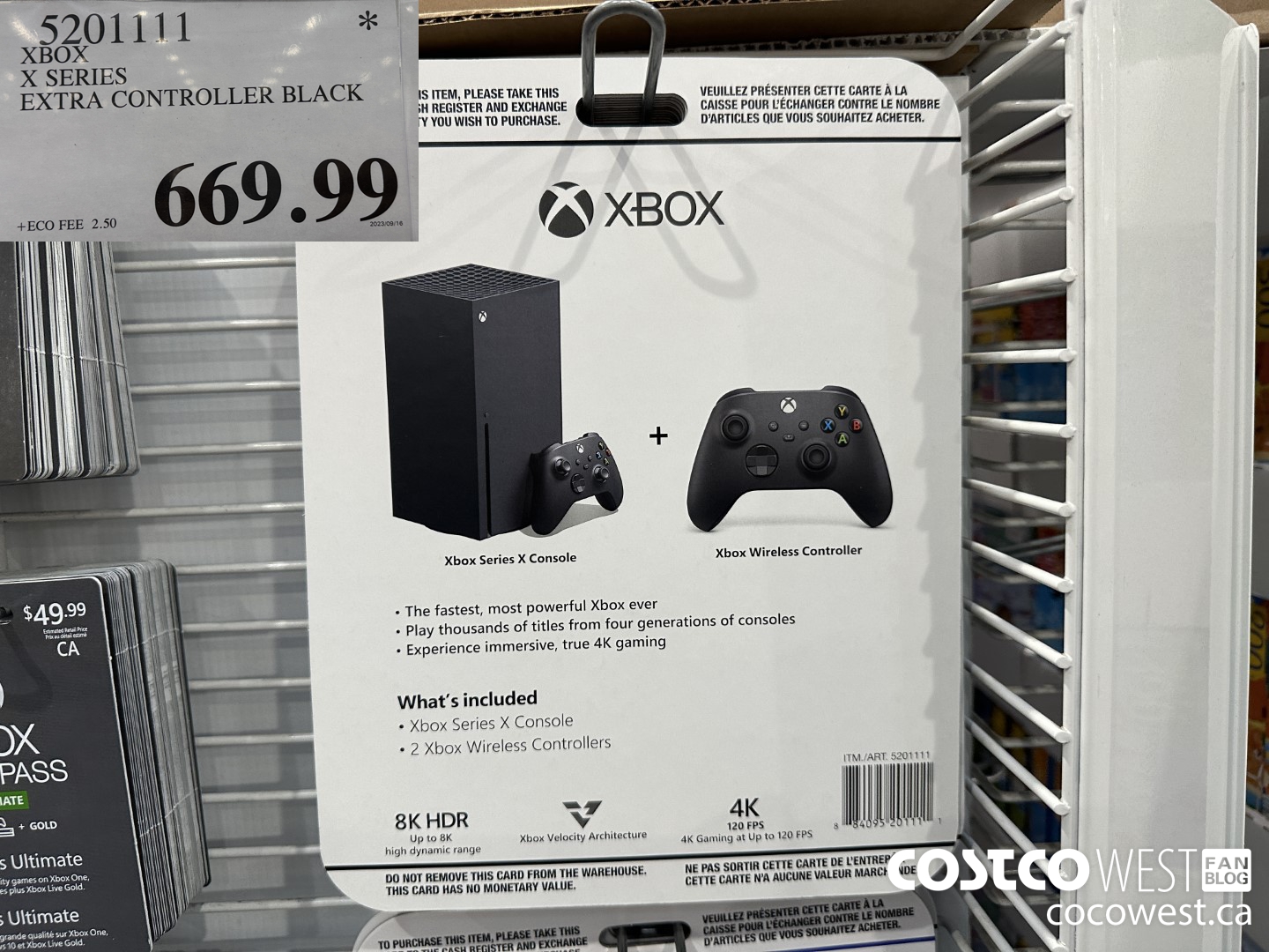 5201111 XBOX X SERIES EXTRA CONTROLLER BLACK $669.99