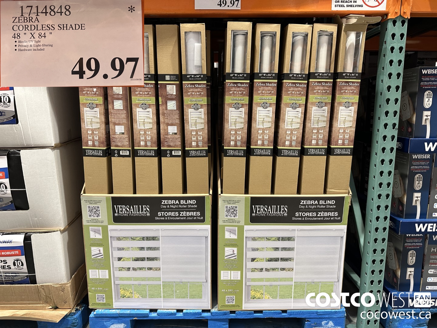 1714848 ZEBRA CORDLESS SHADE 48