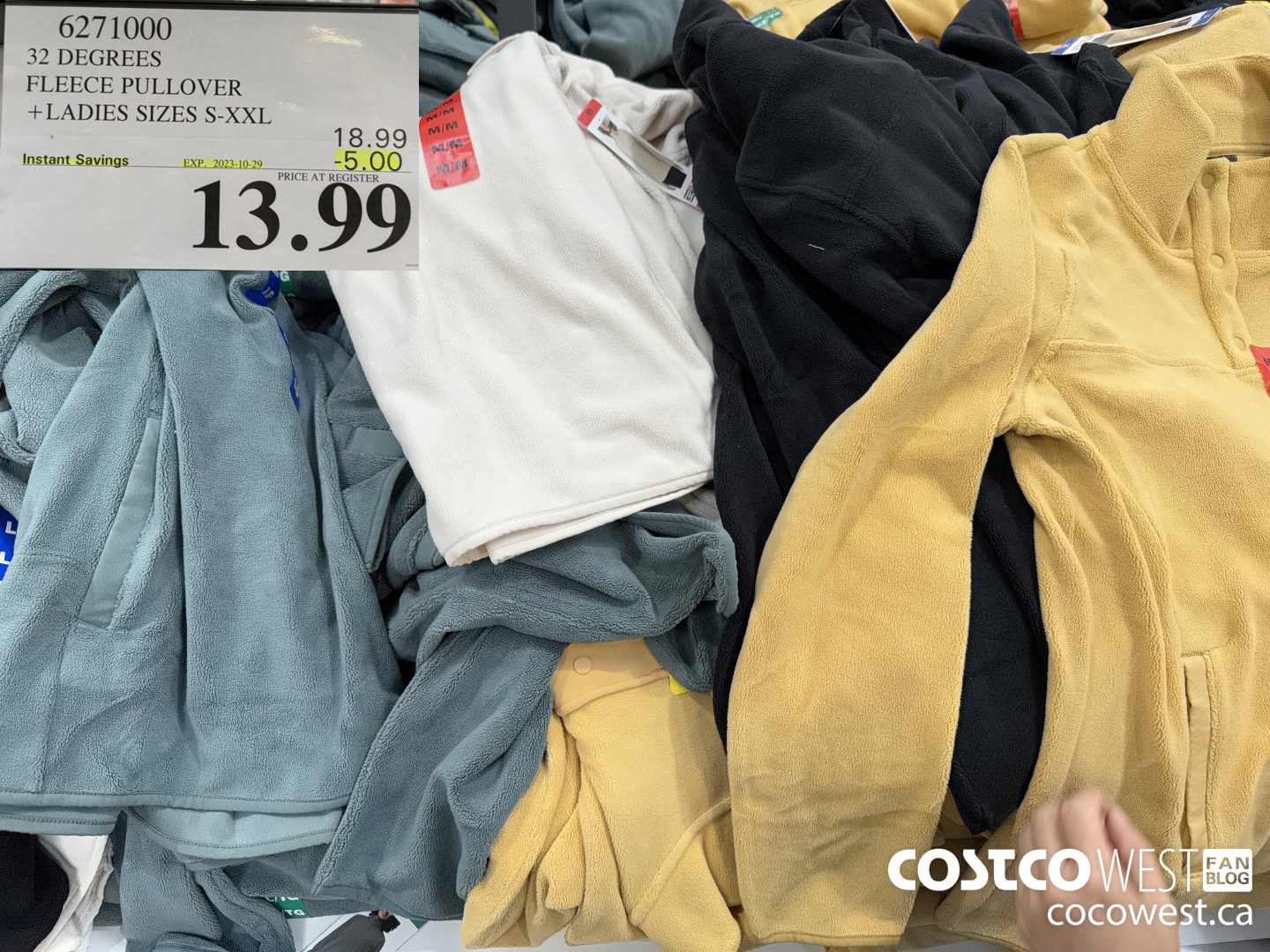 6271000 32 DEGREES FLEECE PULLOVER LADIES SIZES S-XXL ($5.00 INSTANT SAVINGS EXPIRES ON 2023-10-29) $13.99