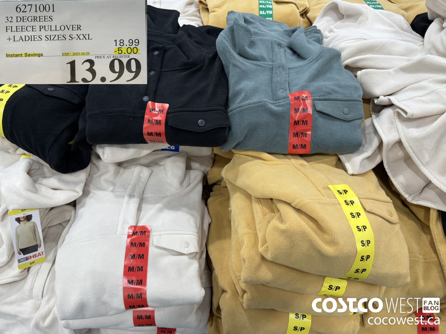 6271001 32 DEGREES FLEECE PULLOVER LADIES SIZES S-XXL ($5.00 INSTANT SAVINGS EXPIRES ON 2023-10-29) $13.99