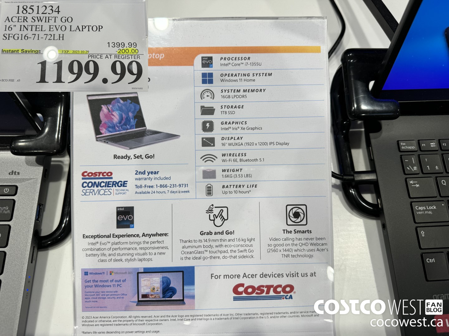 1851234 ACER SWIFT GO16