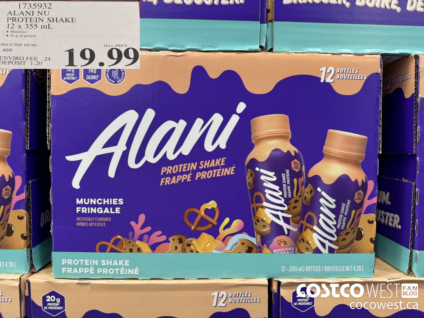 1735932 ALANI NU PROTEIN SHAKE 12 X 355ML $19.99