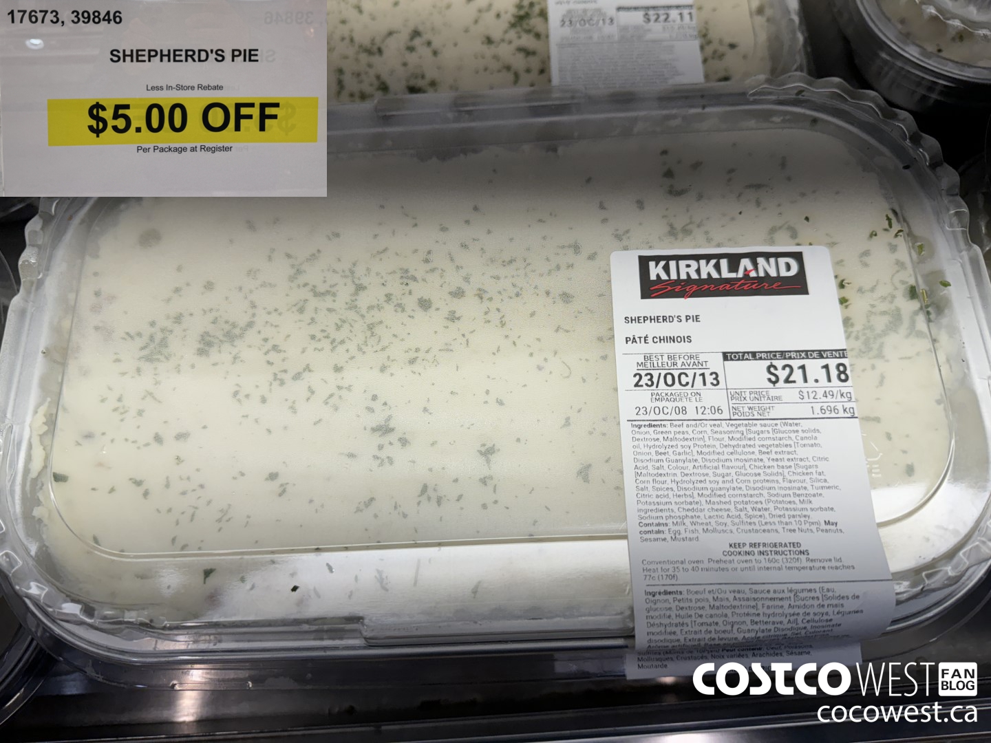 17673 ALSO 39846 SHEPHERD'S PIE  ($5.00 INSTANT SAVINGS)