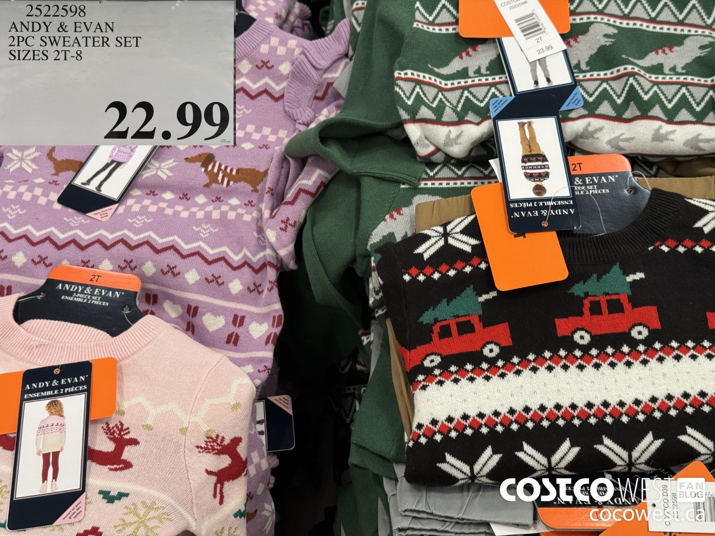 2522598 ANDY & EVAN 2PC SET SIZES 2T-8 $22.99