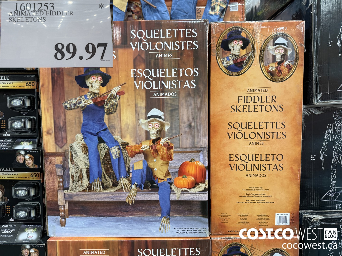 1601253 ANIMATED FIDDLER SKELETONS $89.97