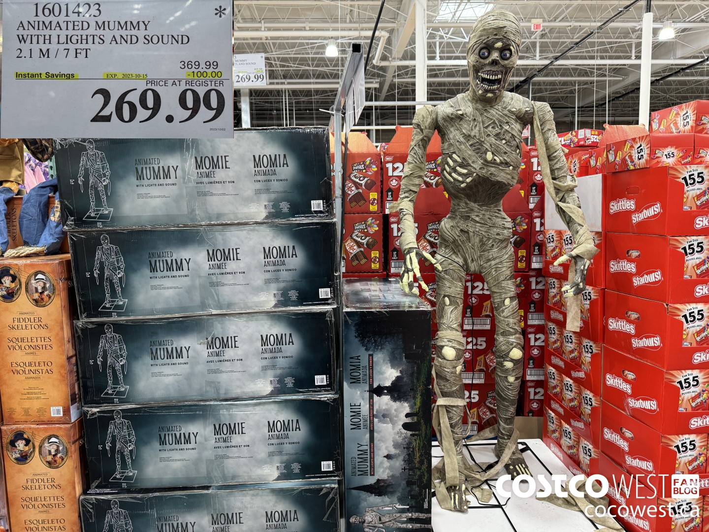 1601423 ANIMATED MUMMY WITH LIGHTS AND SOUND 2.1M / 7FT ($100.00 INSTANT SAVINGS EXPIRES ON 2023-10-15) $269.99