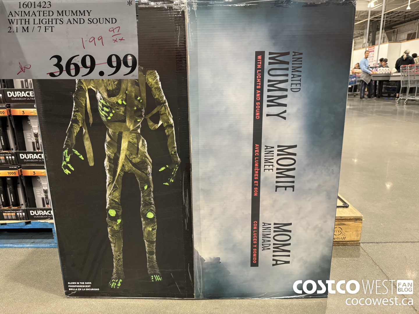 1601423 ANIMATED MUMMY WITH LIGHTS AND SOUND 2.1M / 7FT $199.97